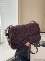 1pc Women Solid Color Matte PU Leather Dual Adjustable Strap Satchel Shoulder Bag - Image 6