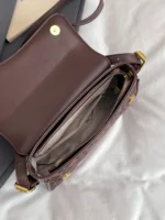 1pc Women Solid Color Matte PU Leather Dual Adjustable Strap Satchel Shoulder Bag - Image 10