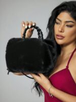 CUCCOO SZL New 2025 Women's Fashion Shoulder Bag, Small Niche Design Crossbody Bag, Casual & Versatile Minimalist Stylish Handbag With Soft Fuzzy Material, Solid Color Design, Snap Closure, Comfortable Long Strap, Roomy Space, Bucket/Cloud-Shaped Design For Autumn/Winter