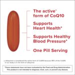 Qunol Ubiquinol CoQ10 200mg Softgels, Powerful Antioxidant for Heart and Vascular Health, Essential for Energy Production, Natural Supplement Active Form of CoQ10, 120ct Softgels - Image 7
