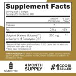 Qunol Ubiquinol CoQ10 200mg Softgels, Powerful Antioxidant for Heart and Vascular Health, Essential for Energy Production, Natural Supplement Active Form of CoQ10, 120ct Softgels - Image 2