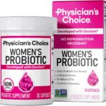 Physician's CHOICE Probiotics for Women - PH Balance, Digestive, UT, & Feminine Health - 50 Billion CFU - 6 Unique Strains for Her - Organic Prebiotics, Cranberry Extract+ - Women Probiotic - 30 CT