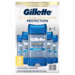 Gillette 6 in 1 Deodorant for Men Clear Gel Antiperspirant, Cool Wave, 3.8 oz., 5 pk. - Image 4