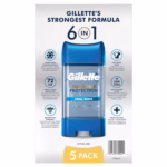 Gillette 6 in 1 Deodorant for Men Clear Gel Antiperspirant, Cool Wave, 3.8 oz., 5 pk. - Image 5