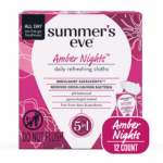 Summer’s Eve Amber Nights Daily Feminine Wipes with Oat and Shea Extracts, 12 Count