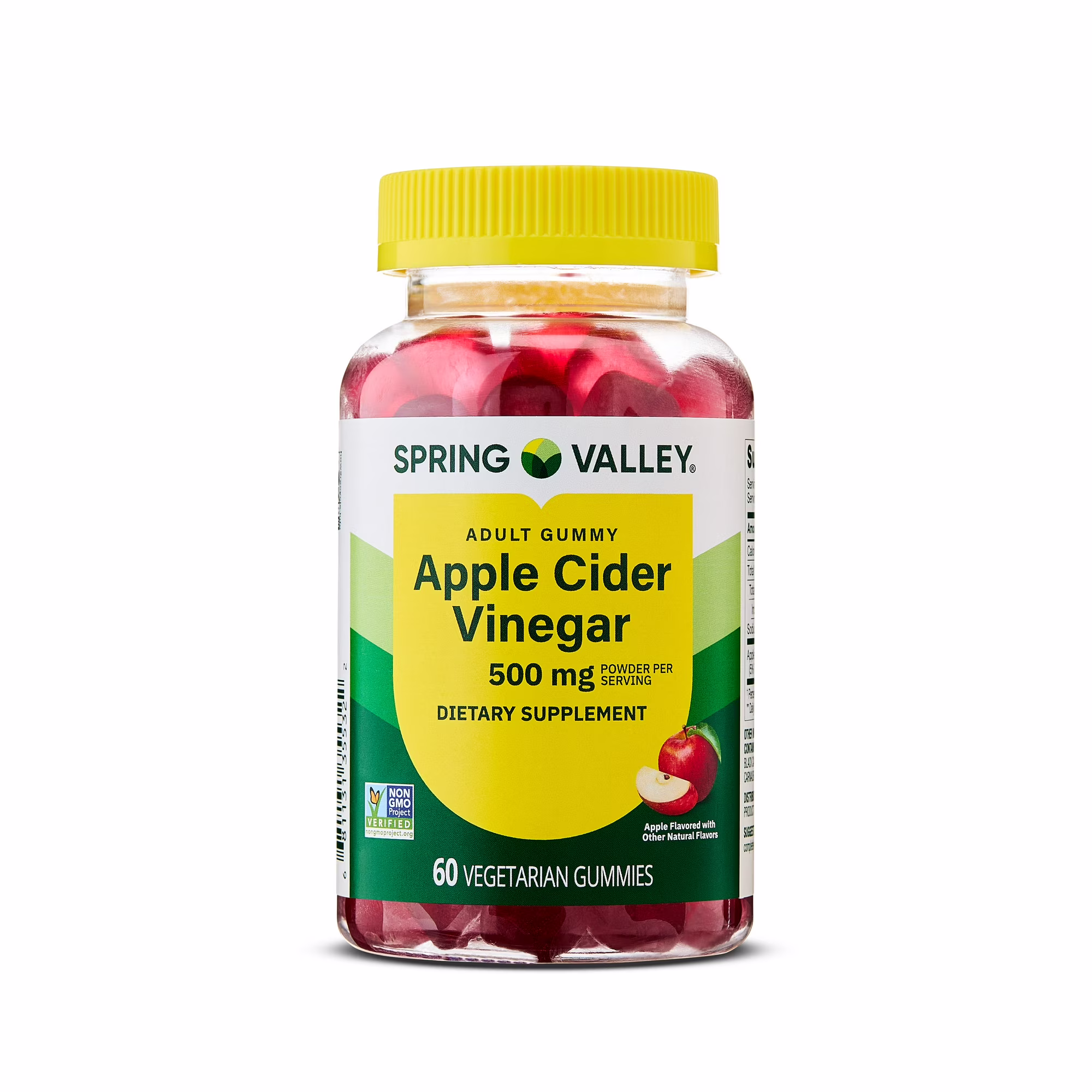 6f9d09f5-17cf-437b-b362-640f77d12434.6c701e8d15f57bdb37f856779a74bf50 Spring Valley Apple Cider Vinegar Gummies, 500 mg, 60 Count - Image 1
