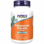 NOW Supplements Potassium Citrate 99 mg, 180 Veg Capsules