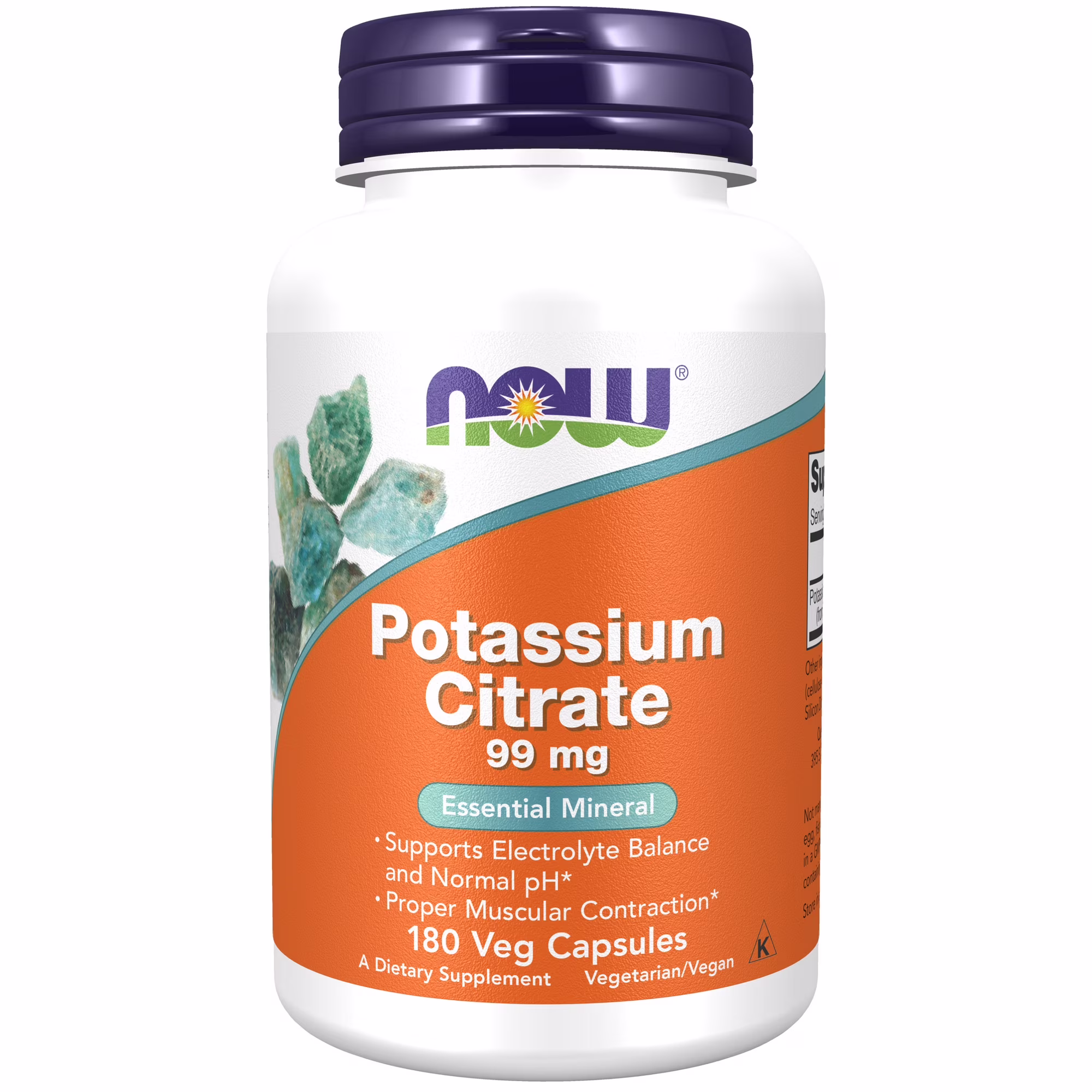 NOW-Supplements-Potassium-Citrate-99-mg-Supports-Electrolyte-Balance-and-Normal-pH-Essential-Mineral-180-Veg-Capsules_2f569d57-2121-49dd-a662-bc8faf3417b8.feb65dccc3b5dbb27add300033bd462b NOW Supplements Potassium Citrate 99 mg, 180 Veg Capsules - Image 1