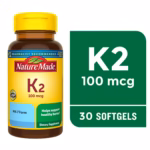 Nature Made Vitamin K2 100 mcg Softgels, 30 Count